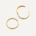 Bold Large Hoops Oval Zirconia Earrings Set