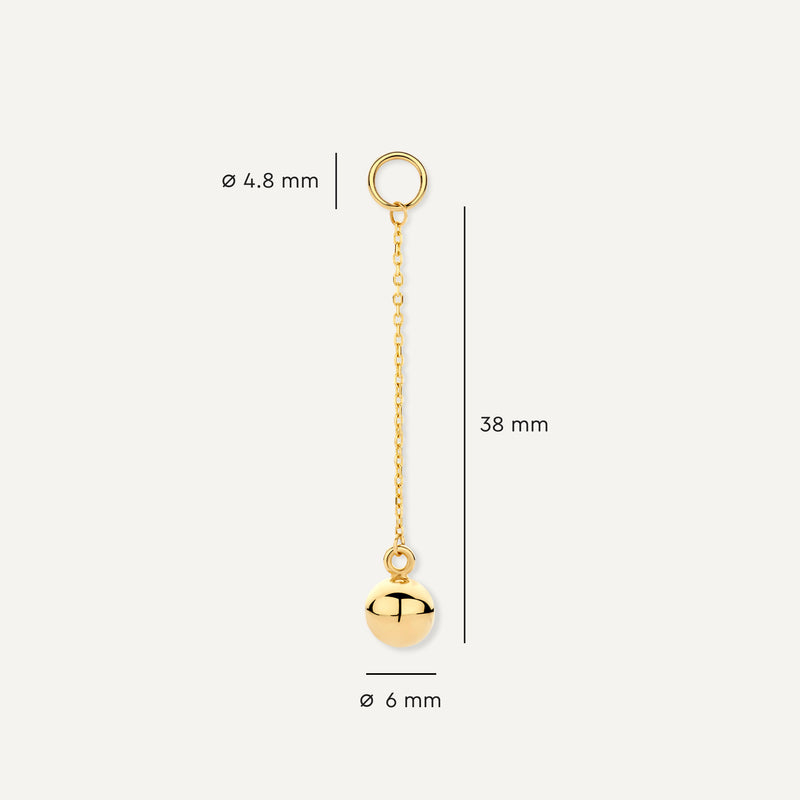 Sphere Drop Hoop Charm