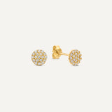 Pavé Cubic Zirconia Round Studs