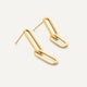 Double Paperclip Zirconia Earrings Set
