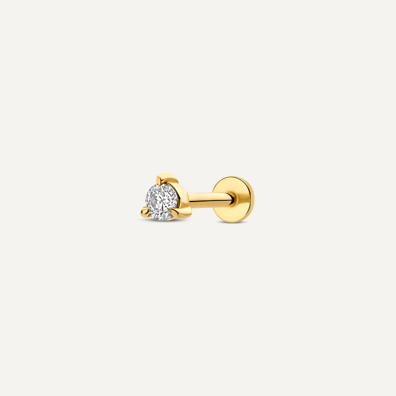 Three Prong Diamant Piercing (0.05 ct)