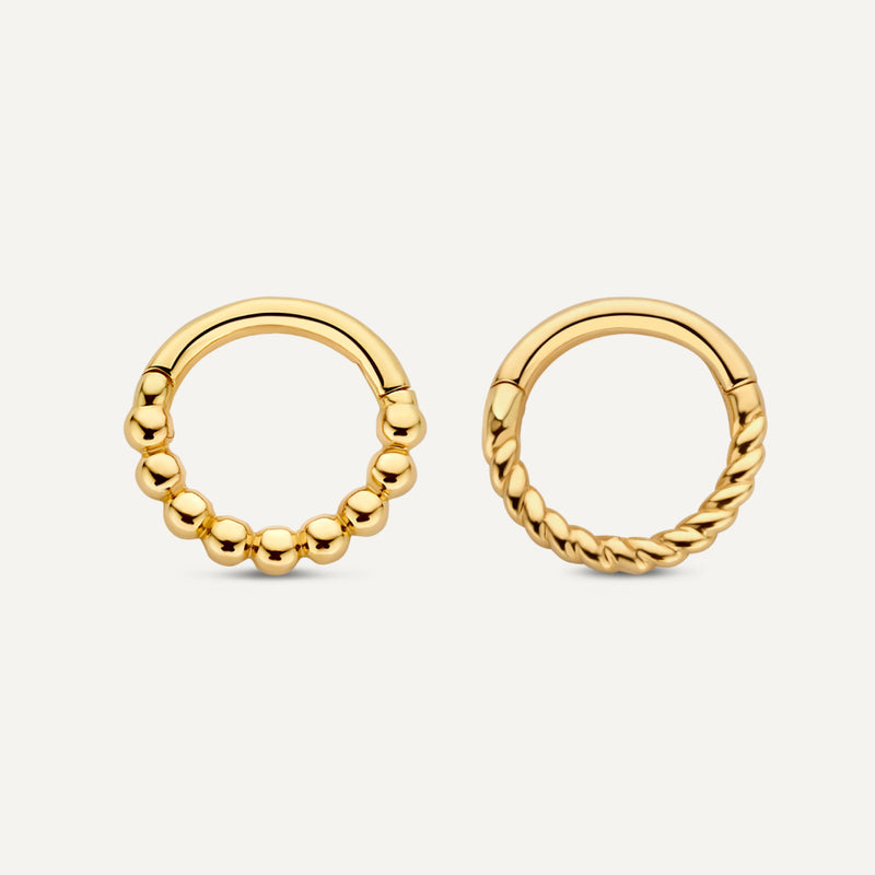 Cartilage Hoops Piercing Set (9mm)