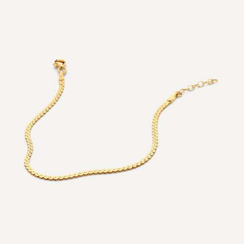 14 Karat Gold Serpentine Chain Bracelet