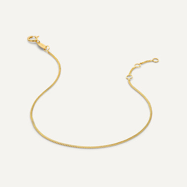 14 Karat Gold Beaded Baby Curb Bracelets Set - 9