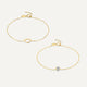 Open Heart Round Cut Zirconia Bracelet Set
