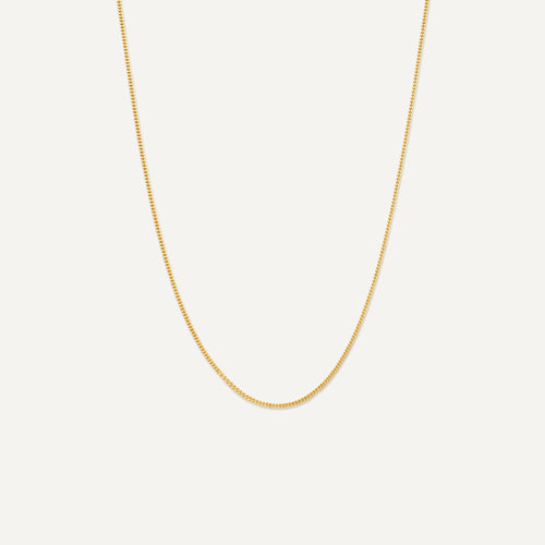 14 Karat Gold Baby Curb Chain Necklace