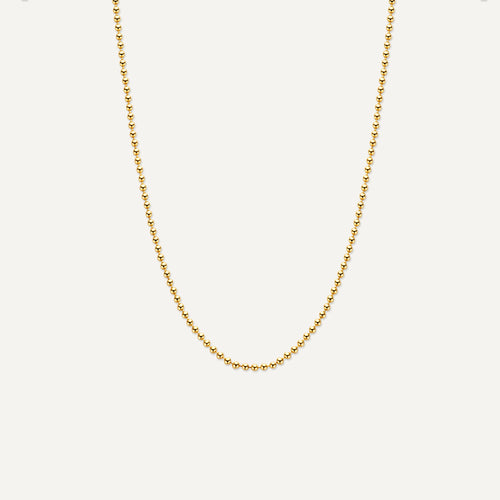 14 Karat Gold Beaded Necklace