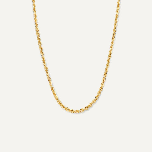14 Karat Gold Twisted Rope Necklace
