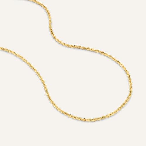 14 Karat Gold Twisted Rope Necklace