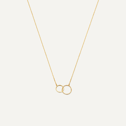 14 Karat Gold Linked Infinity Pendant Necklace