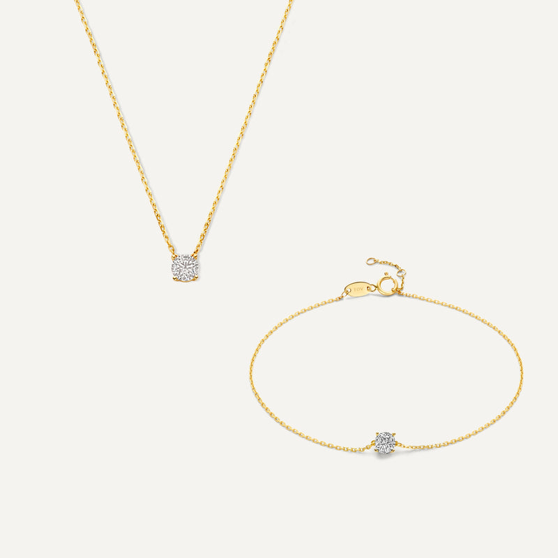 Round Cut Zirkonia Set