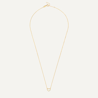 14 Karat Gold Open Heart Pendant Necklace - 8