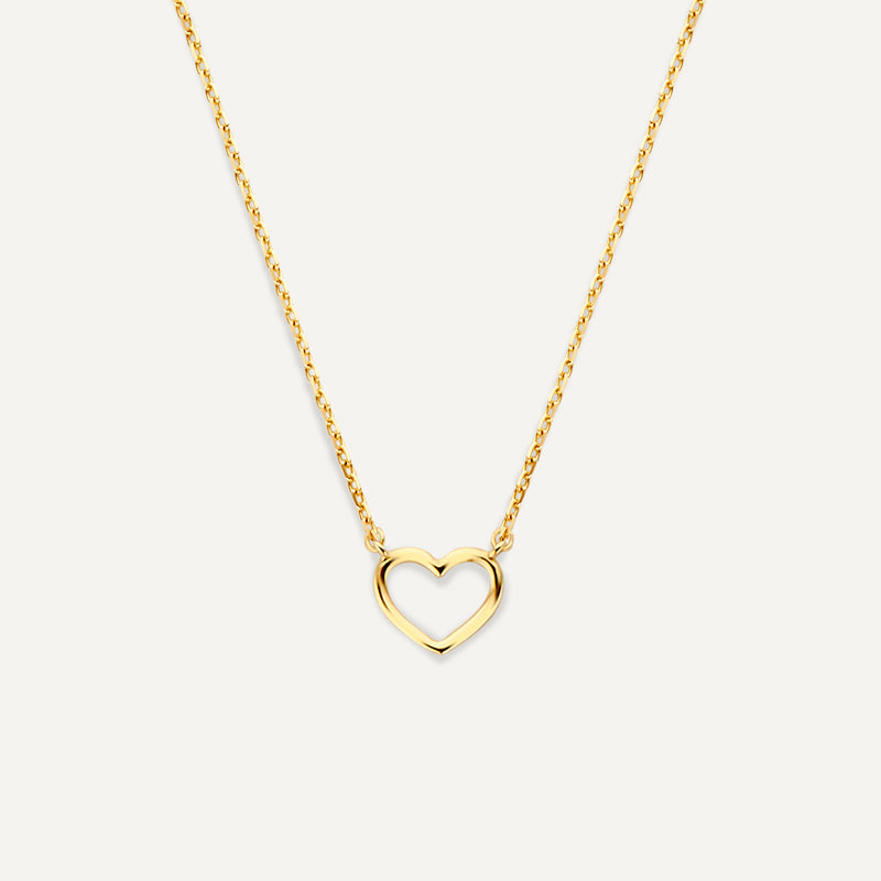 Open Hart Pendant Ketting