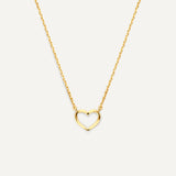 Open Hart Pendant Ketting