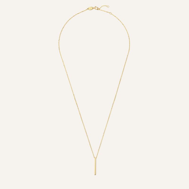 Vertical Bar Pendant Necklace