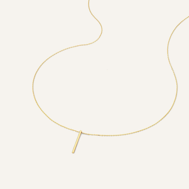 Vertical Bar Pendant Necklace