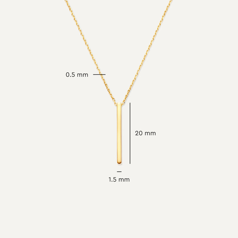 Vertical Bar Pendant Necklace
