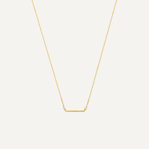 14 Karat Gold Essential Bar Necklace