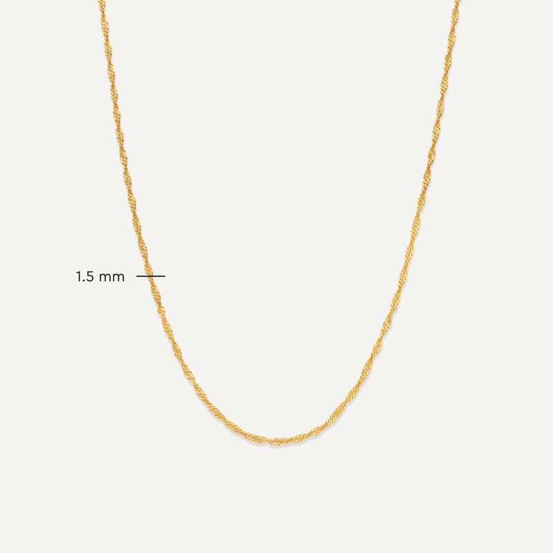 Dunne Gedraaide Koordketting