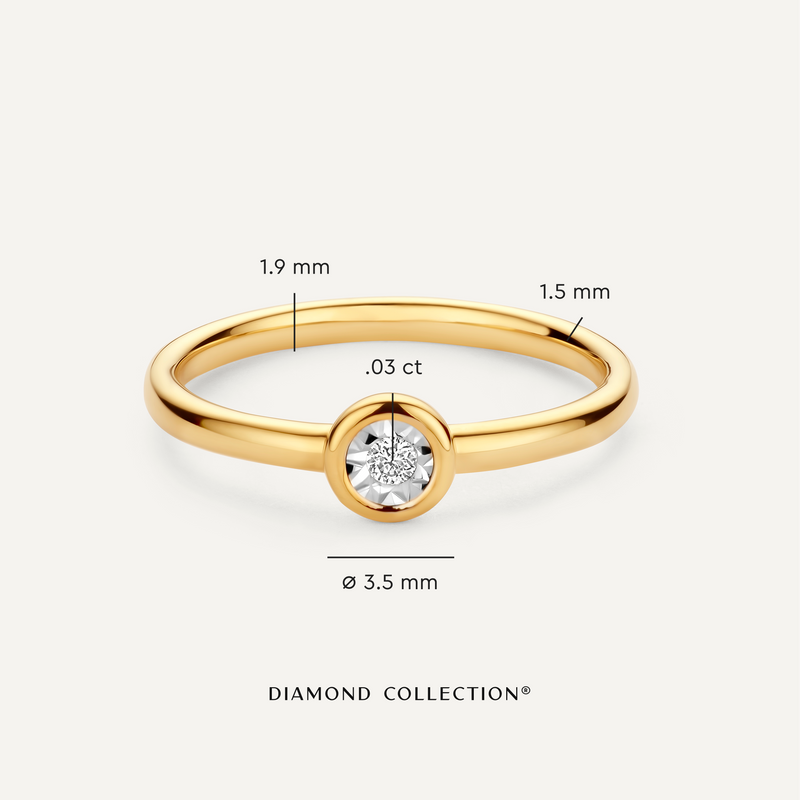 Illusion Set Diamant Ring (0.03 ct)