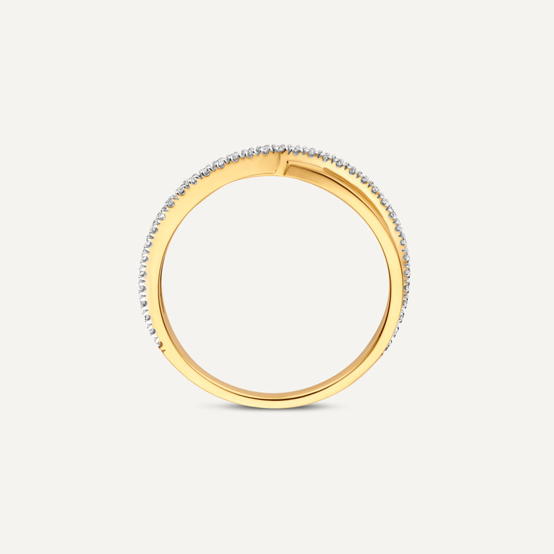 Diamond Crossover Ring (0.15 ct)