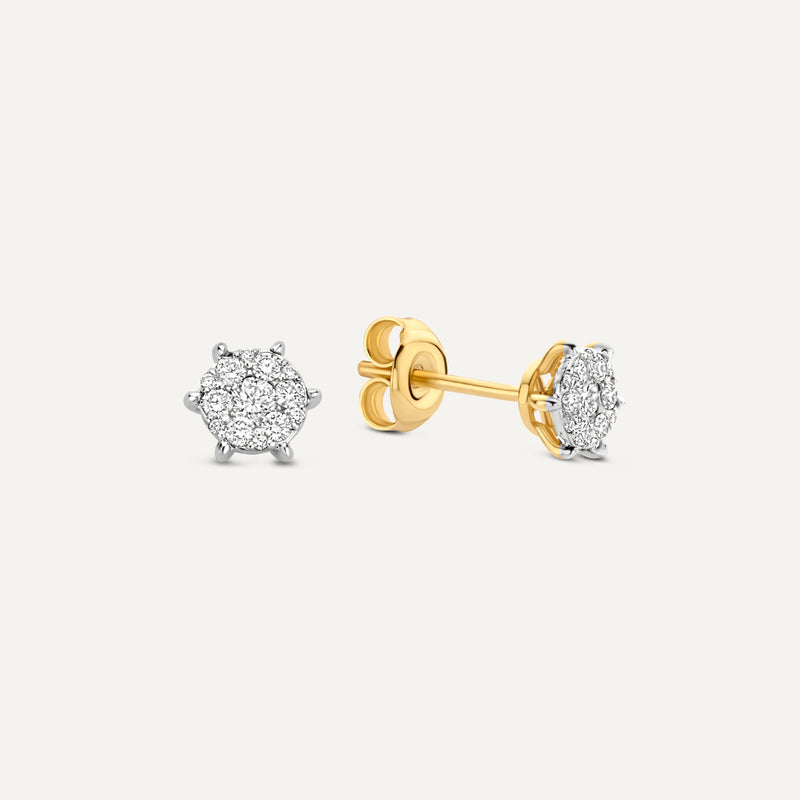 Six Prong Diamond Cluster Studs (0.20 ct)