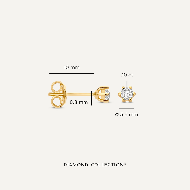 Six Prong Diamond Earrings Set (0.30 ct)