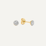 Diamond Halo Studs (0.09 ct)