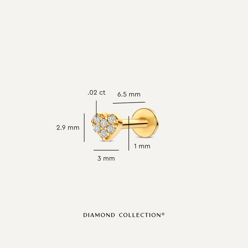 Diamond Heart Piercing Set (0.02ct)