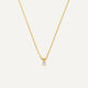 Four Prong Diamond Linked Pendant Necklace (0.05 ct)