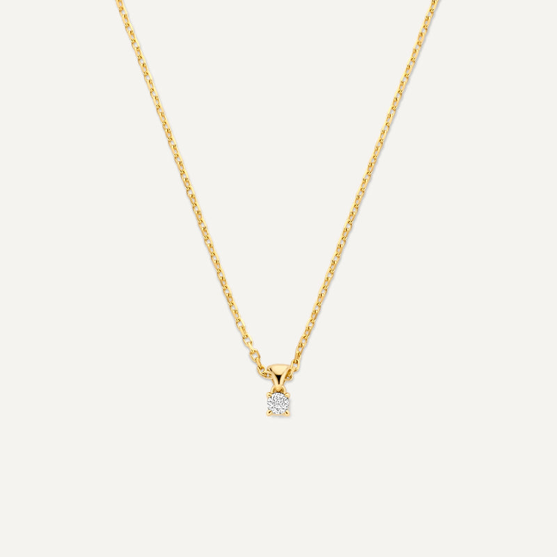 Four Prong Diamond Linked Pendant Necklace (0.05 ct)
