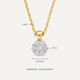 Diamant Cluster Linked Anhänger Halskette (0.15 ct)