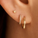 Gold Heart Piercings