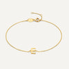 585er Gold Essential Initialen Buchstabe Armband - 1