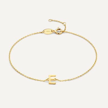 585er Gold Essential Initialen Buchstabe Armband - 1