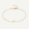 14 Karaat Goud Essential Initial Letter Armband - 1