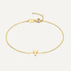 14 Karaat Goud Essential Initial Letter Armband - 1