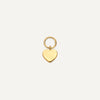 14 Karat Gold Heart Hoop Charm - 1
