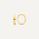 Oval Tapered Huggie Hoops (12 mm)