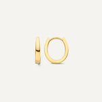 Pendientes de Aro Huggie Ovalados Ahusados (12 mm)