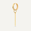 14 Karat Gold Bar Hoop Charm (21 mm) - 4