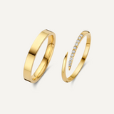 Brede Claw Zirkonia Ringen Set