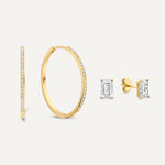 Pavé Zirkonia Grote Hoops Oorbellen Set