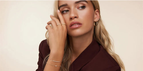 Gold Figaro Chain Stacker Ring of 14 Karat Gold for Women