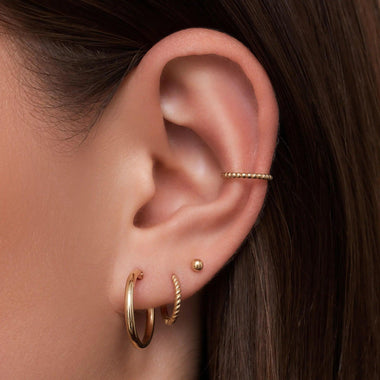 585er Gold Kugeln Earcuff - 2