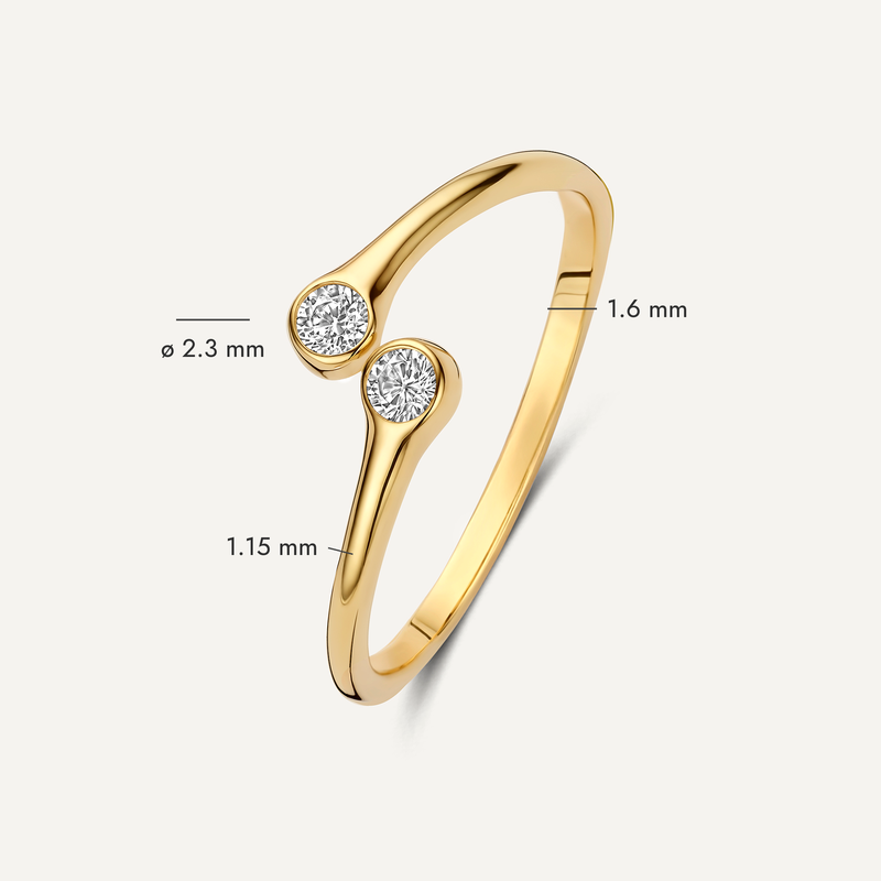 Anillo Espiral Abierto de Circonita