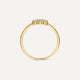 Cubic Zirconia Threaded Three-Stone Ring