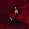 14 Karat Gold with Diamonds Diamond Halo Ring (0.05 ct) - 6