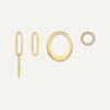 14 Karat Gold Solo Linked Paperclip Hoop Charm - 7