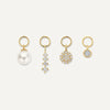 14 Karat Gold Pearl Hoop Charm - 9